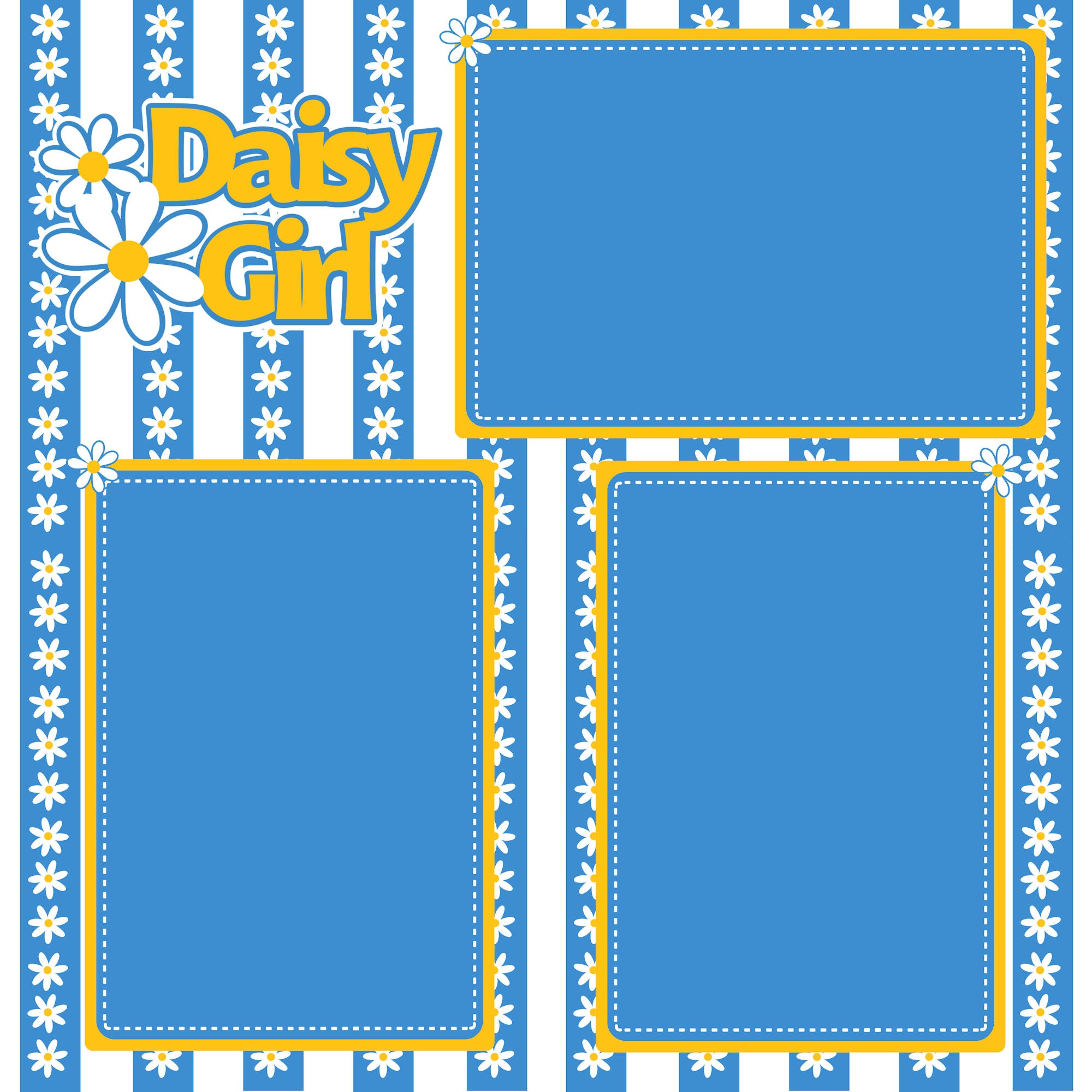 Daisy Girl (2) - 12 x 12 Printed Scrapbook Pages by SSC Designs