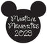 Disneyana Collection Magical Memories 2023 Ears 4 x 4 Laser Cut Scrapbook Embellishment by SSC Laser Designs