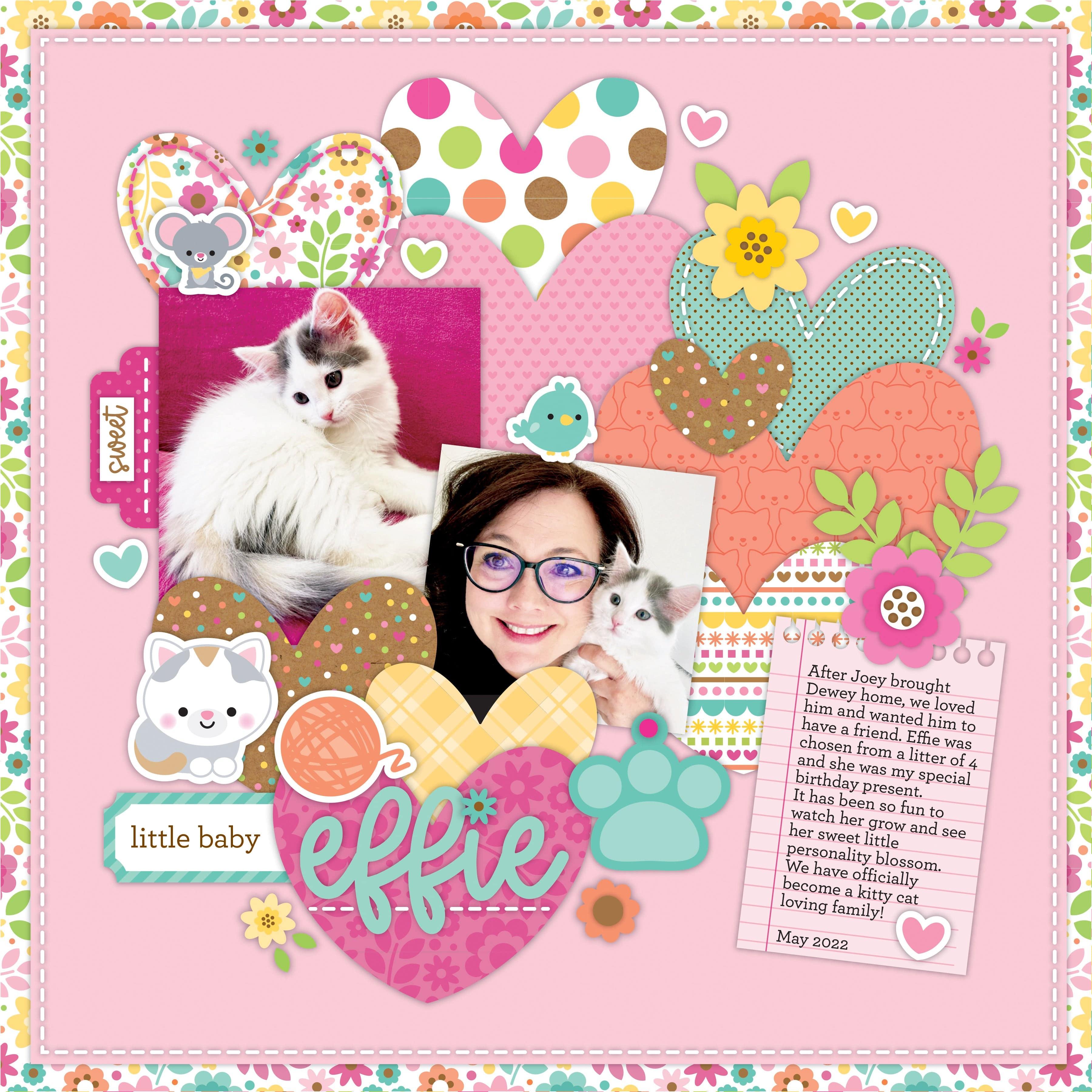 The Purrrfect Life - Cat Paper & Sticker Kit Scrapbook 12x12 Paper