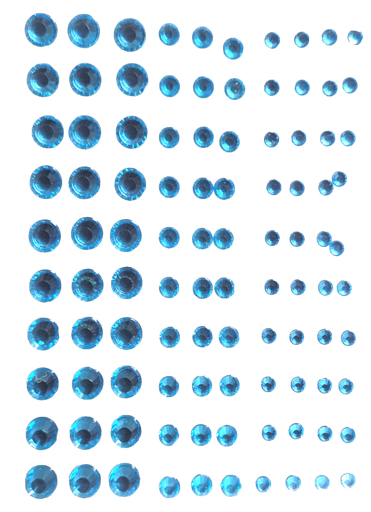 Our Brads Need Friends Collection Aqua Multi Sized Self-Adhesive Jewels by Eyelet Outlet - 100 Count (Copy)