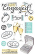 Wedding Collection We're Engaged 5 x 7 Glitter 3D Scrapbook Embellishment by Paper House Productions - Scrapbook Supply Companies