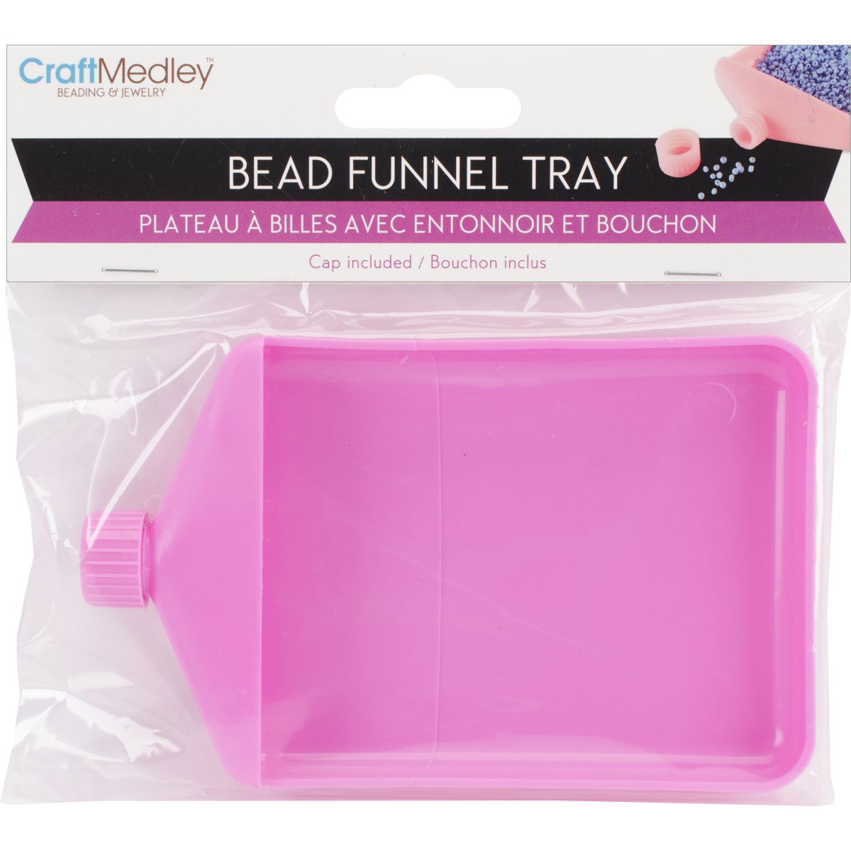 Bead Funnel Tray  4.75 x 3 x .625 by Craft Medley