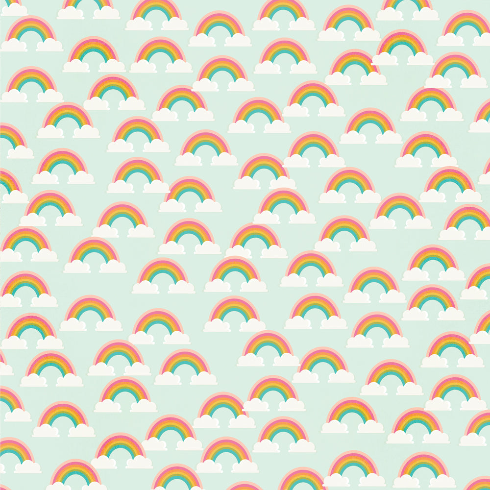 St. Patrick's Day Collection Chasin' Rainbows 12 x 12 Double-Sided Scrapbook Paper by Simple Stories