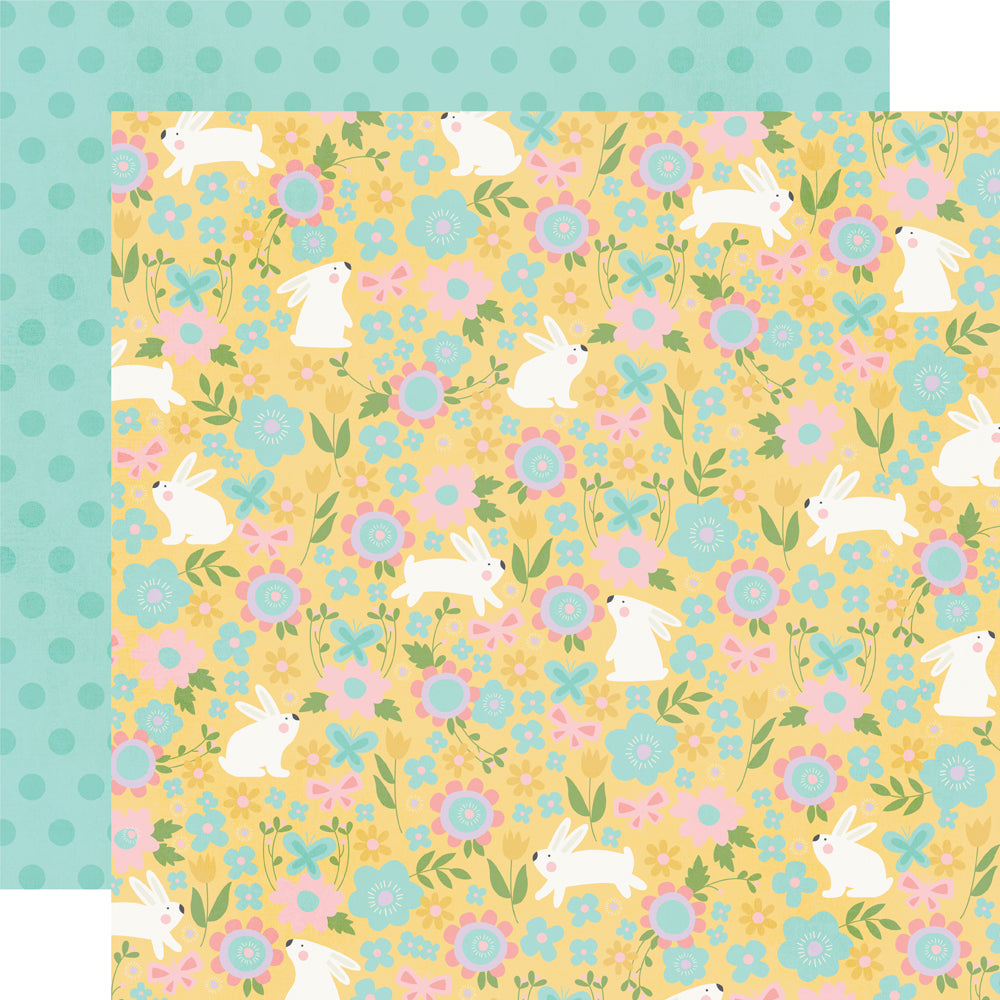 Hoppy Easter Collection Hop To It! 12 x 12 Double-Sided Scrapbook Paper by Simple Stories