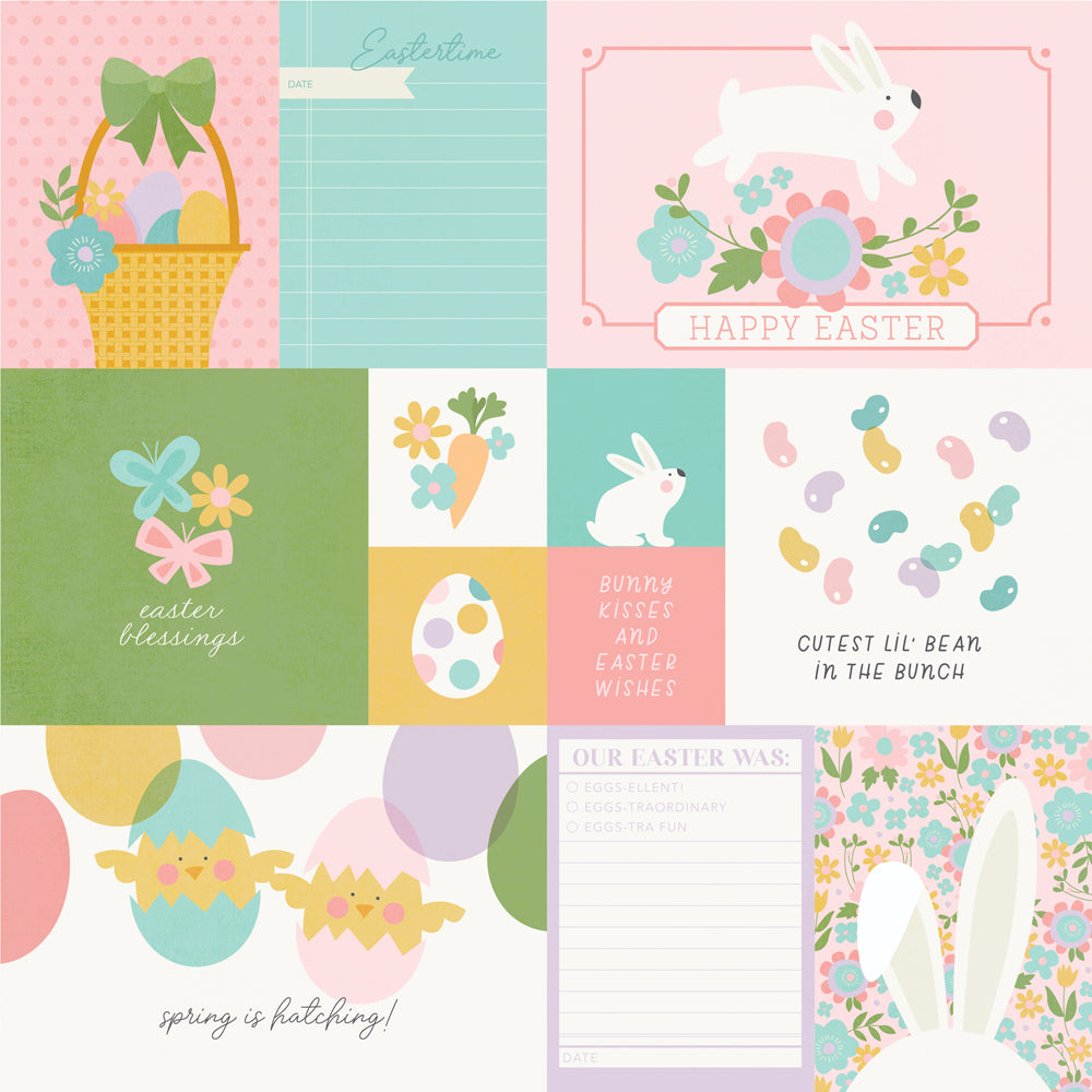 Hoppy Easter Collection Elements 12 x 12 Double-Sided Scrapbook Paper by Simple Stories