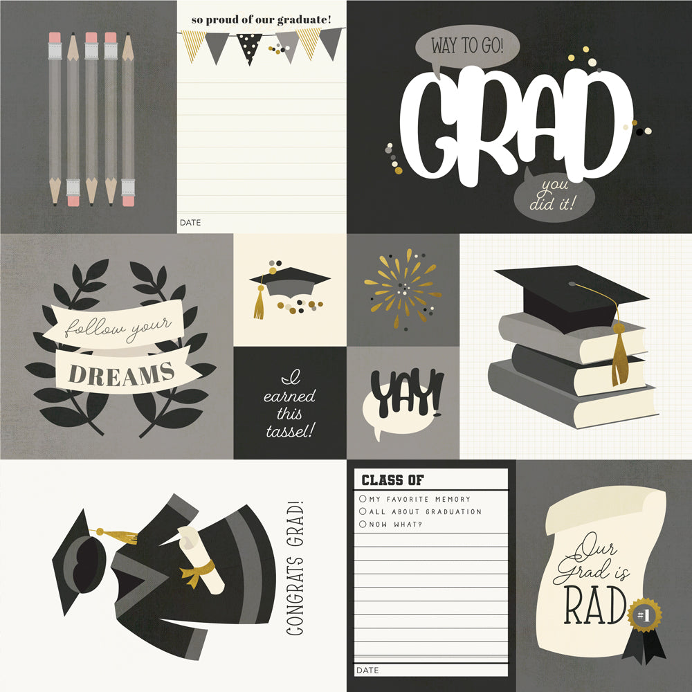 Simple Stories | Graduation Elements Scrapbook Paper simple-stories-graduation-elements-scrapbook-paper