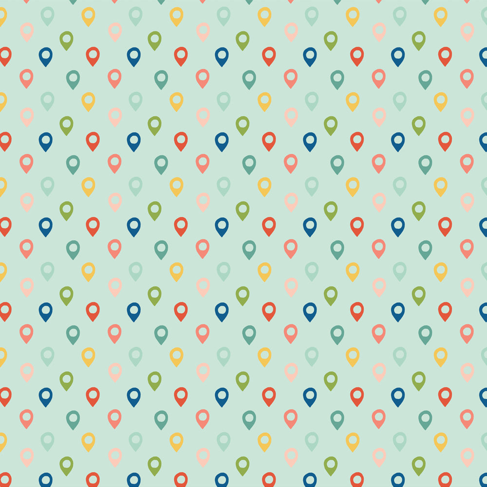 Pack Your Bags Collection Where To Next 12 x 12 Double-Sided Scrapbook Paper by Simple Stories