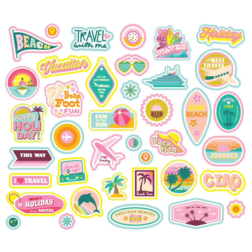 Just Beachy Collection Sticker Bits & Pieces by Simple Stories