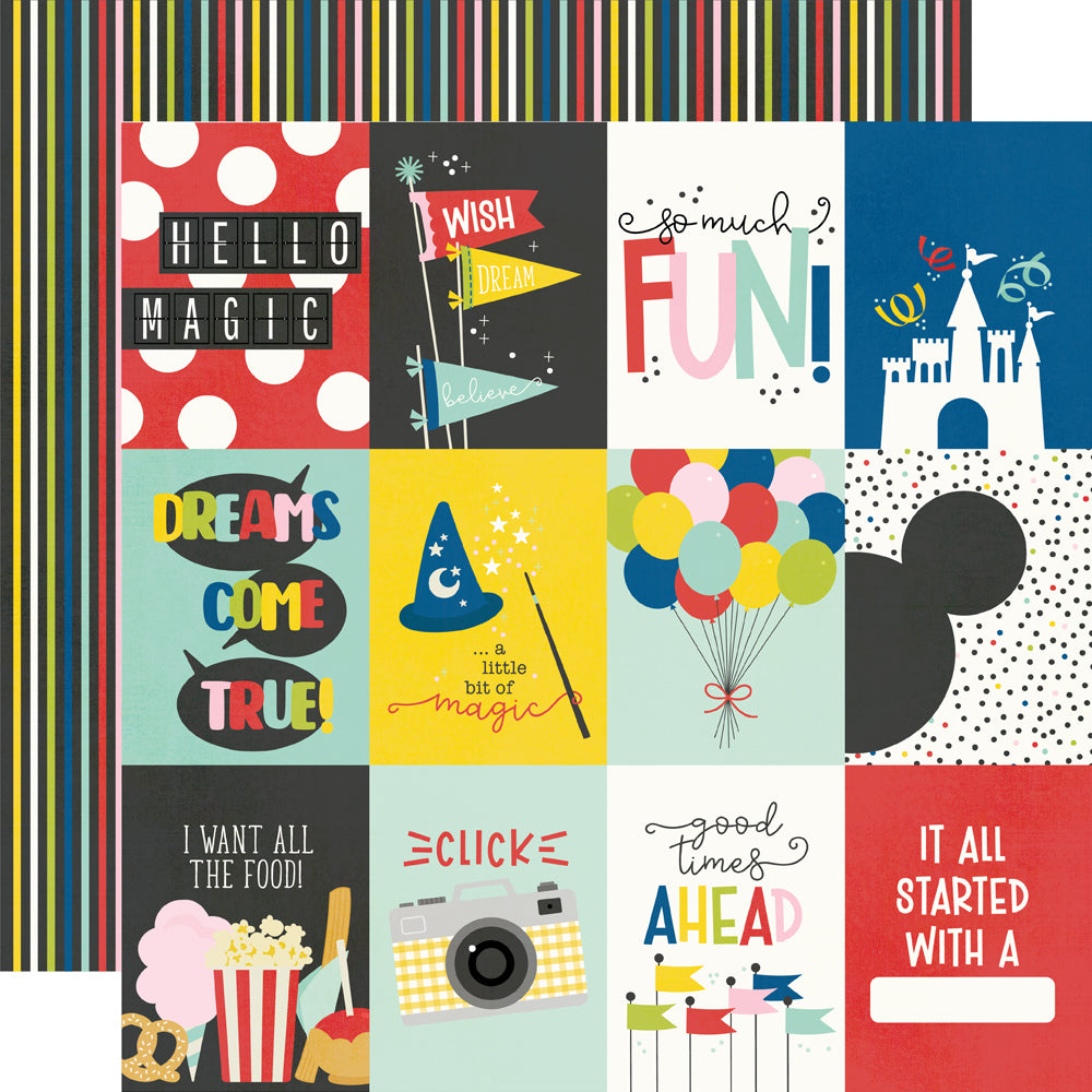 Say Cheese Magic Collection 3x4 Elements 12 x 12 Double-Sided Scrapbook Paper by Simple Stories