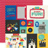 Say Cheese Tinseltown Collection Elements 2 12 x 12 Double-Sided Scrapbook Paper by Simple Stories