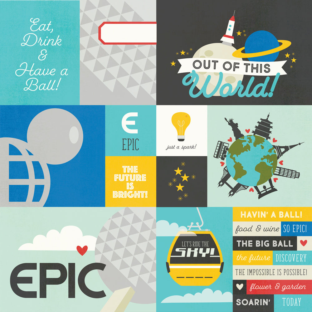 Say Cheese Epic Collection Epic 12 x 12 Double-Sided Scrapbook Paper by Simple Stories