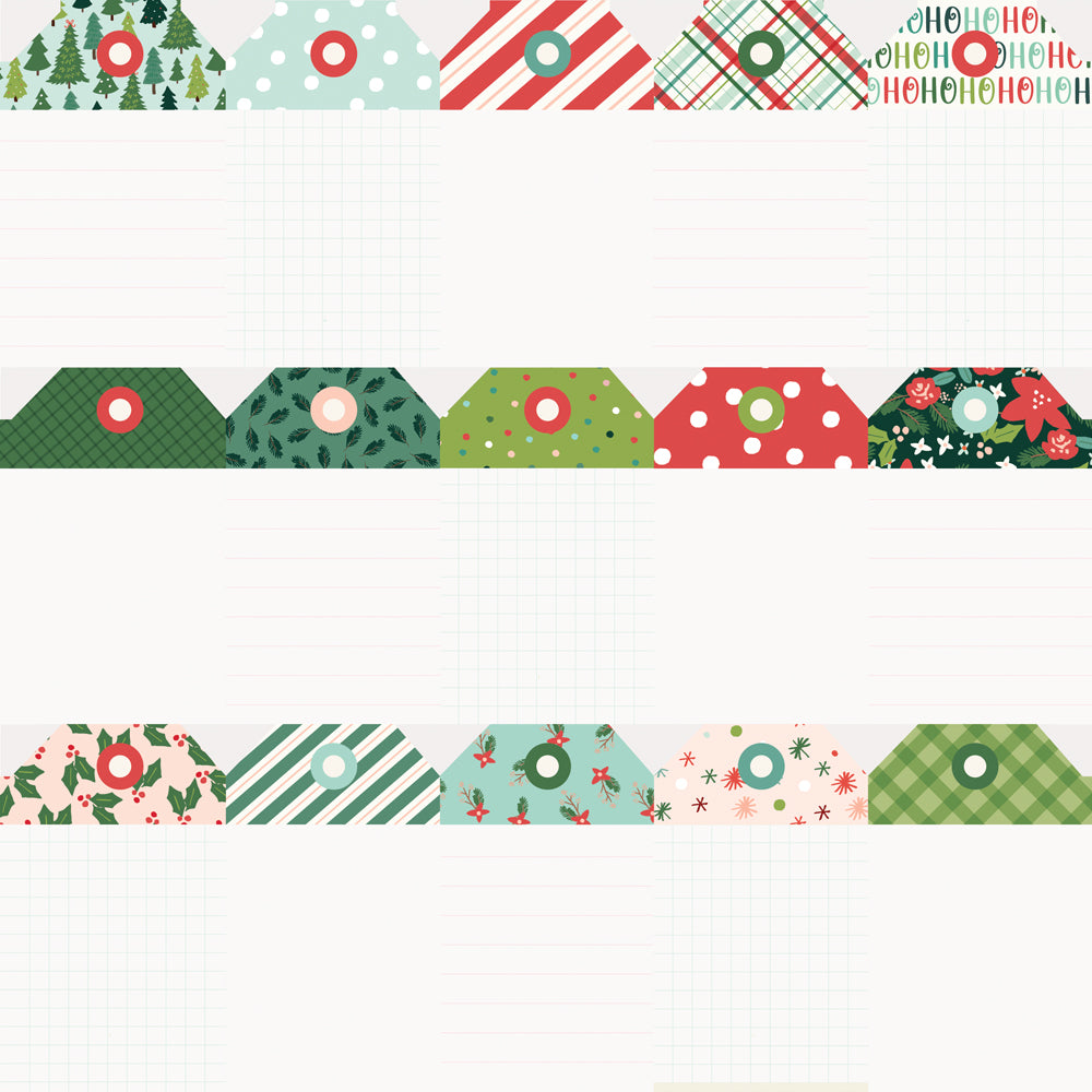 Santa's Village Collection Tag Elements 12 x 12 Double-Sided Scrapbook Paper by Simple Stories