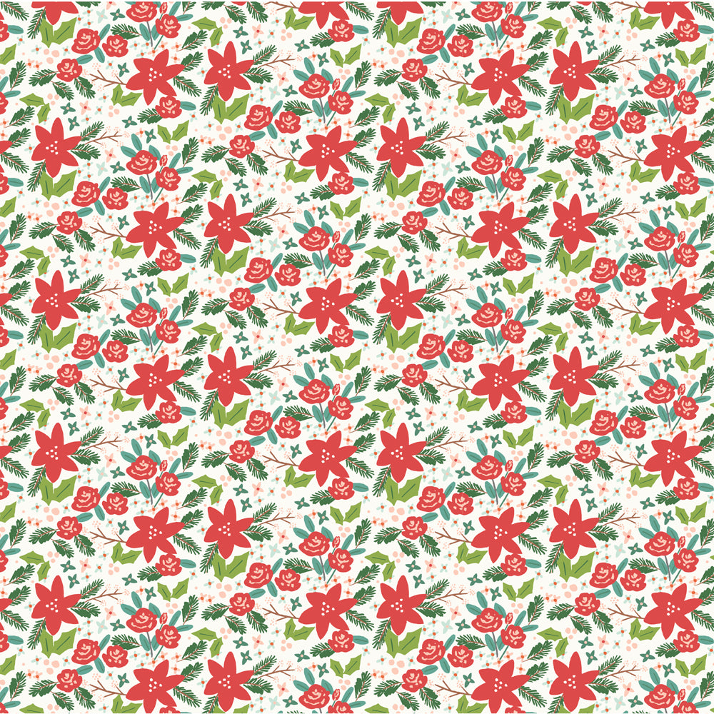 Santa's Village Collection Journal Elements 12 x 12 Double-Sided Scrapbook Paper by Simple Stories