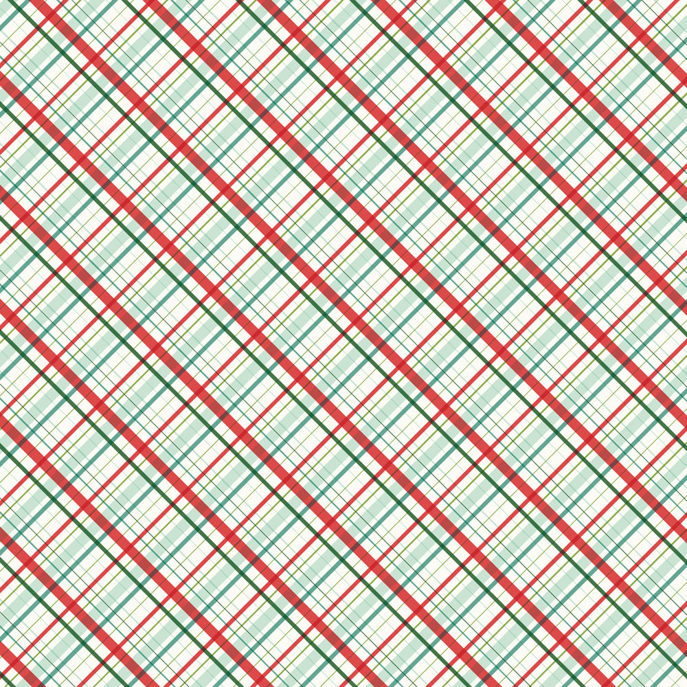 Santa's Village Collection 3x4 Elements 12 x 12 Double-Sided Scrapbook Paper by Simple Stories