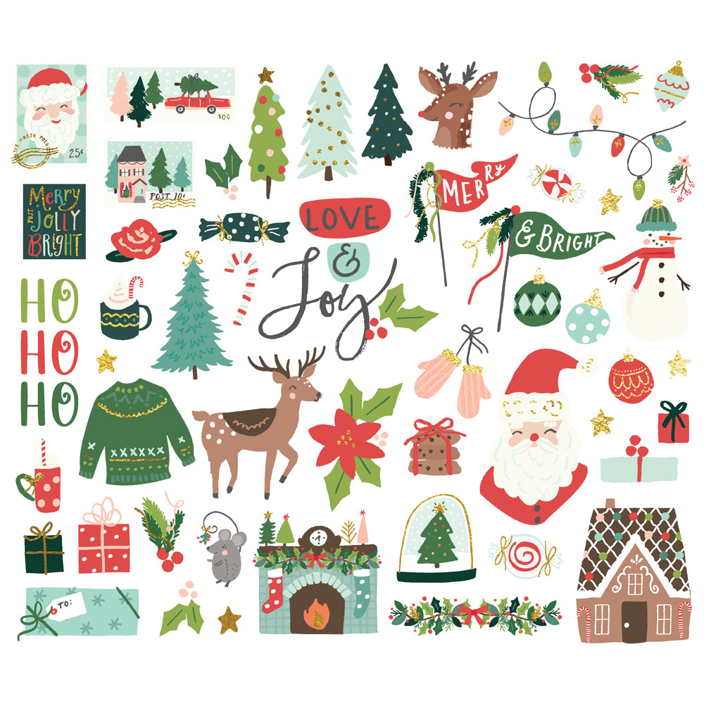 Santa's Village Collection Bits & Pieces Die Cuts by Simple Stories