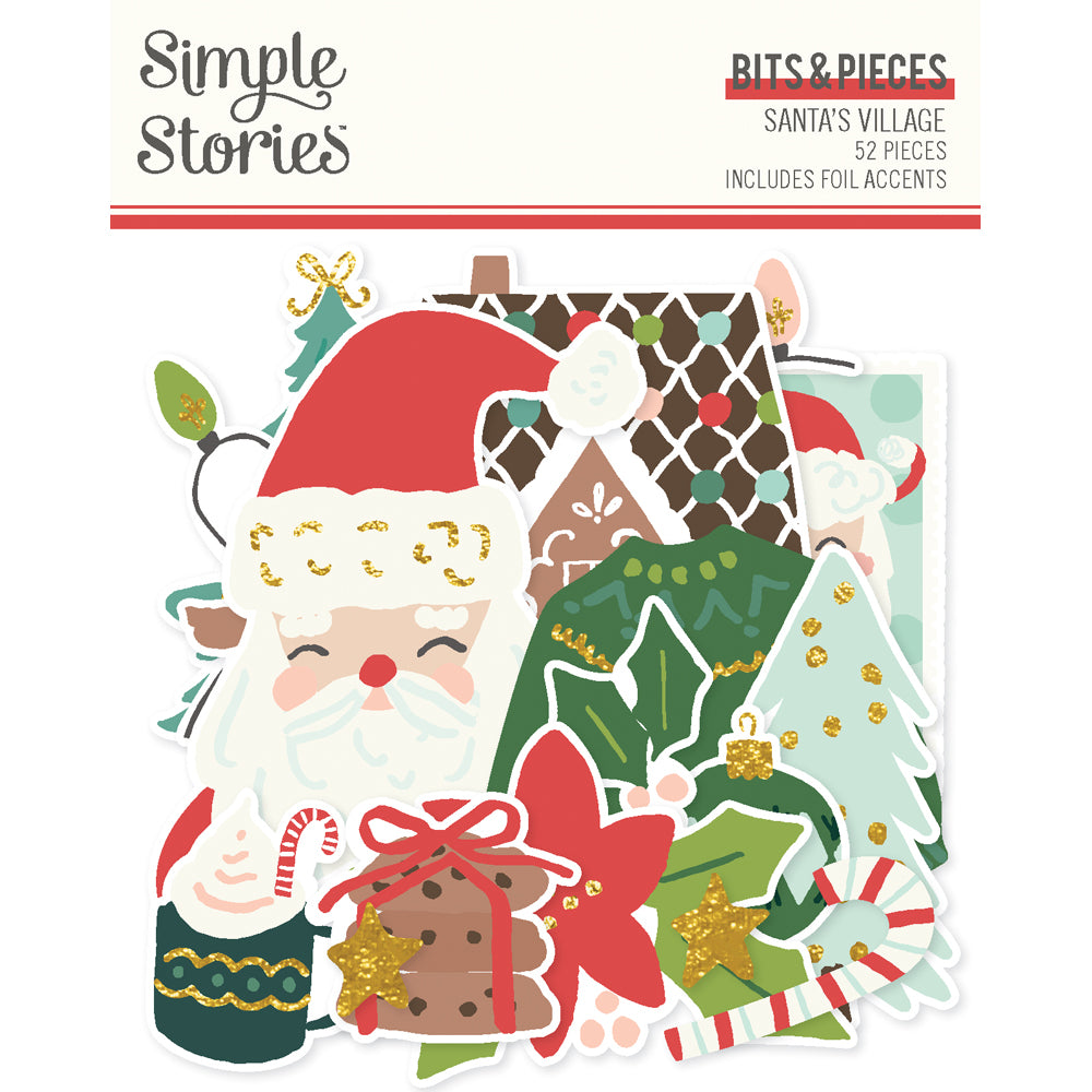 Santa's Village Collection Bits & Pieces Die Cuts by Simple Stories