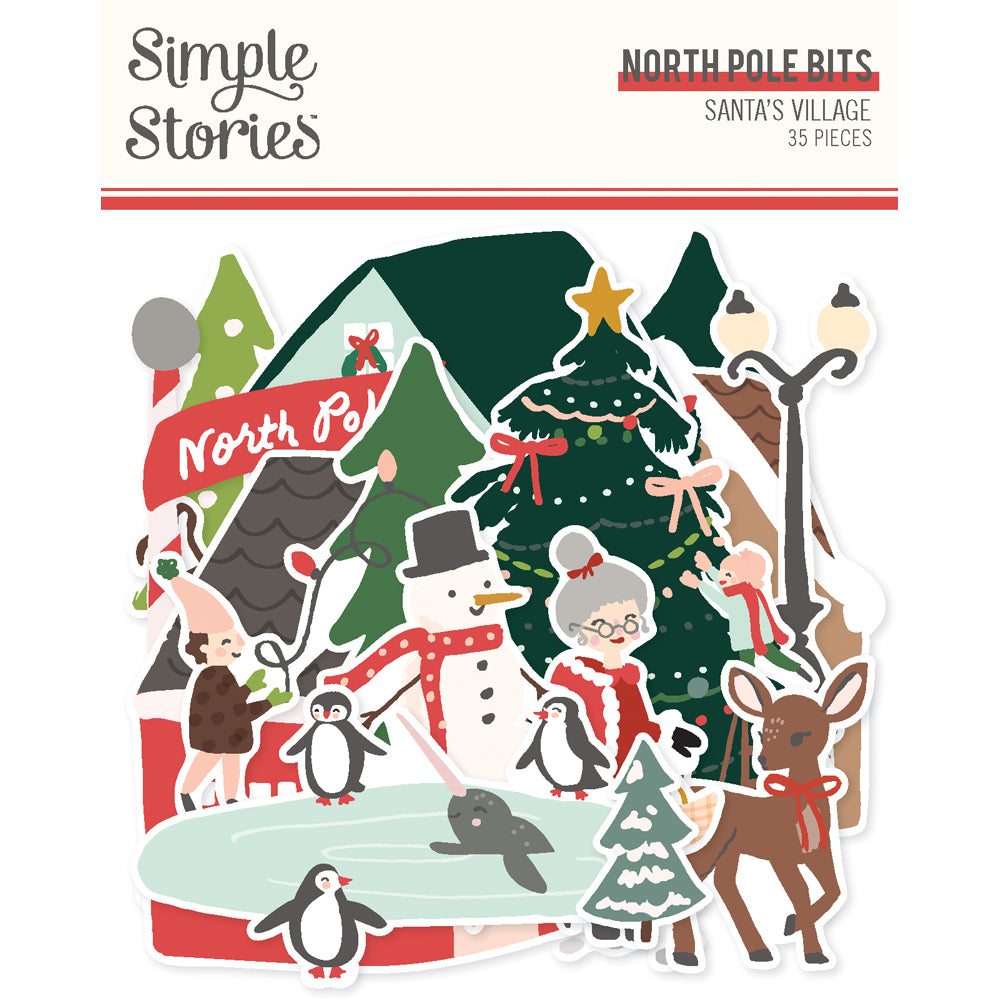 Santa's Village Collection North Pole Bits & Pieces Die Cuts by Simple Stories