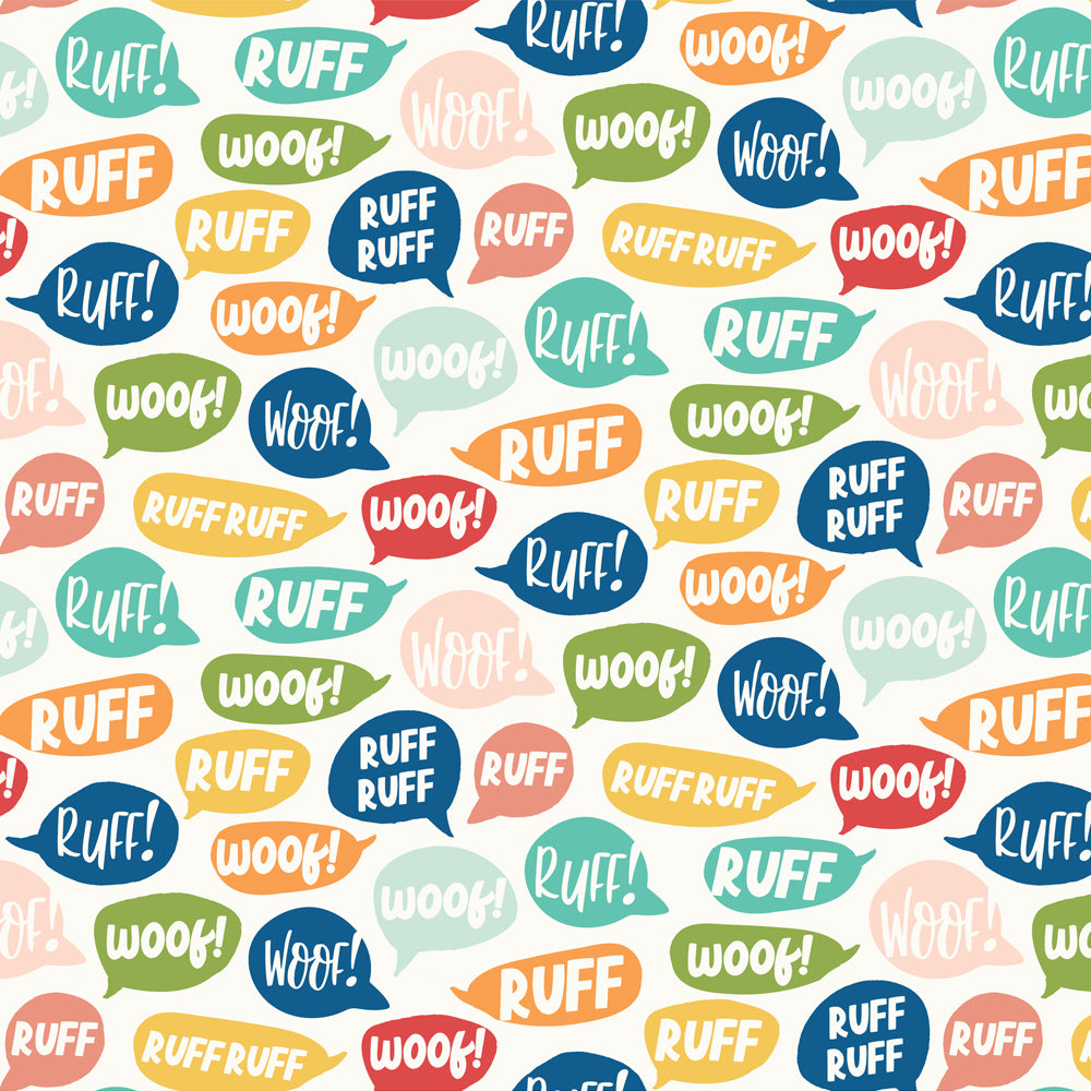 Fur Baby Collection Ruff Life 12 x 12 Double-Sided Scrapbook Paper by Simple Stories