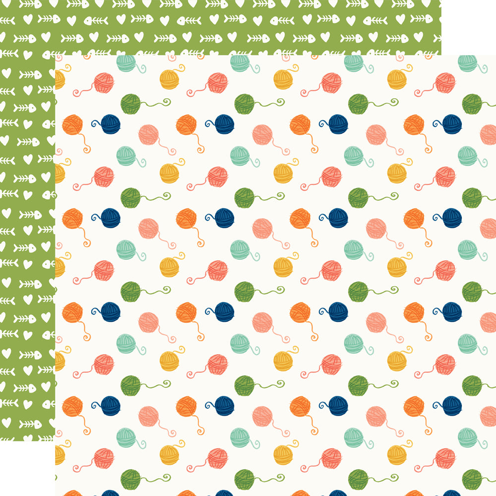 Fur Baby Collection Catitude! 12 x 12 Double-Sided Scrapbook Paper by Simple Stories
