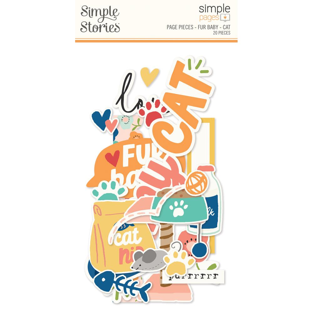Fur Baby Cat Collection Simple Pages Scrapbook Die Cuts by Simple Stories