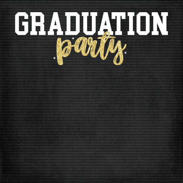 Graduation Sparkle Collection Graduation Party 12 x 12 Double-Sided Scrapbook Paper by Scrapbook Customs - Scrapbook Supply Companies