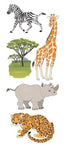 Safari Animals 3 x 8 Scrapbook Embellishment by A Touch of Jolee's - Scrapbook Supply Companies