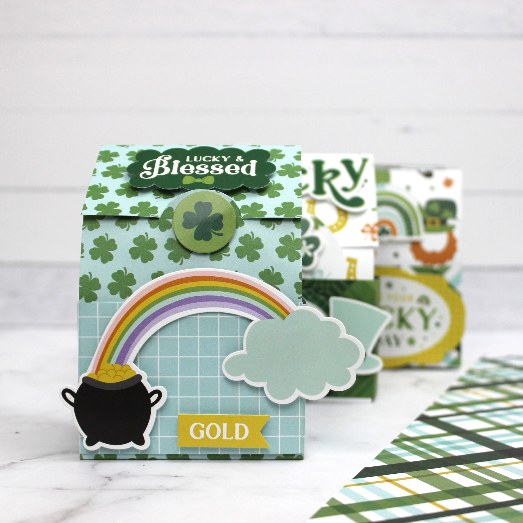 Lucky Charm Collection Shamrocks 12 x 12 Double-Sided Scrapbook Paper by Echo Park Paper