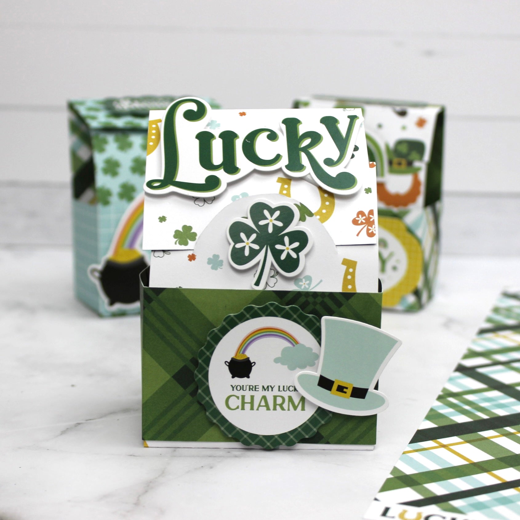 Lucky Charm Collection Shamrocks 12 x 12 Double-Sided Scrapbook Paper by Echo Park Paper