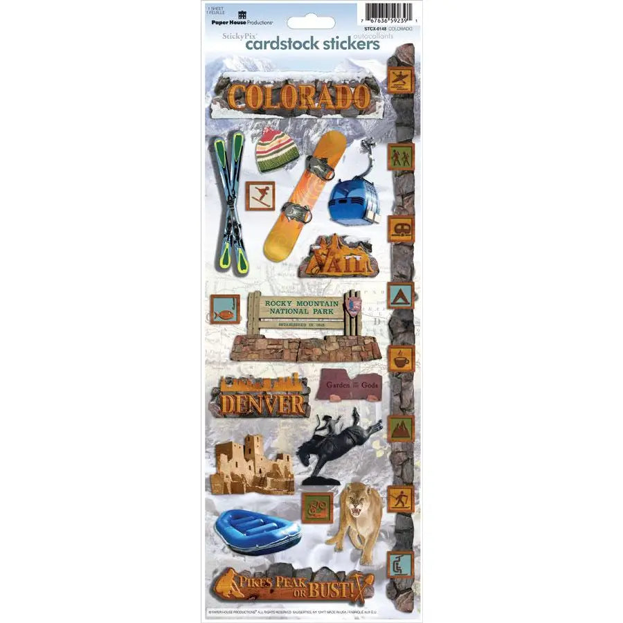 Colorado Collection  4.5 x 13 Cardstock Sticker by Paper House Productions