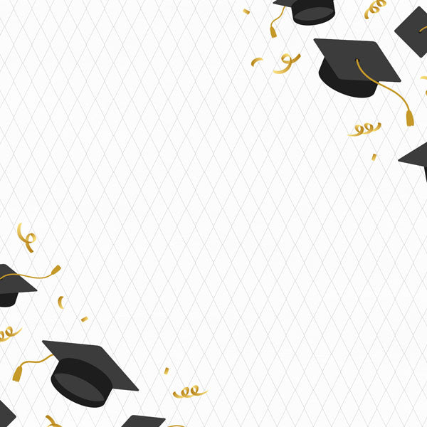 Graduation Sparkle Collection Graduation Corners 12 x 12 Double-Sided Scrapbook Paper by Scrapbook Customs