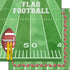 Watercolor Sports Collection Flag Football 12 x 12 Double-Sided Scrapbook Paper by Scrapbook Customs