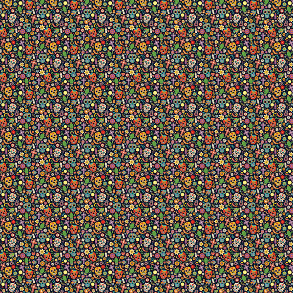 Day Of The Dead Collection Dia De Los Muertos 12 x 12 Double-Sided Scrapbook Paper by Scrapbook Customs