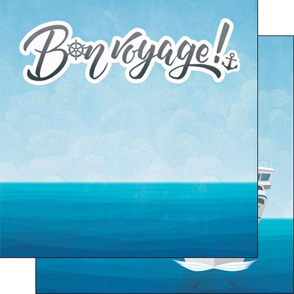 Cruise Collection Bon Voyage 12 x 12 Double-Sided Scrapbook Paper by Scrapbook Customs - Scrapbook Supply Companies