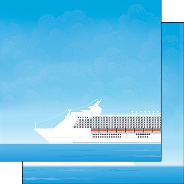 Cruise Collection Cruise Ship Bow 12 x 12 Double-Sided Scrapbook Paper by Scrapbook Customs - Scrapbook Supply Companies