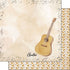 Watercolor Music Collection Guitar 12 x 12 Double-Sided Scrapbook Paper by Scrapbook Customs