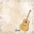 Watercolor Music Collection Guitar 12 x 12 Double-Sided Scrapbook Paper by Scrapbook Customs