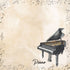 Watercolor Music Collection Piano 12 x 12 Double-Sided Scrapbook Paper by Scrapbook Customs
