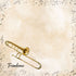 Watercolor Music Collection Trombone 12 x 12 Double-Sided Scrapbook Paper by Scrapbook Customs