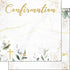 Holy Sacraments Collection Confirmation Eucalyptus & Gold 12 x 12 Double-Sided Scrapbook Paper by Scrapbook Customs
