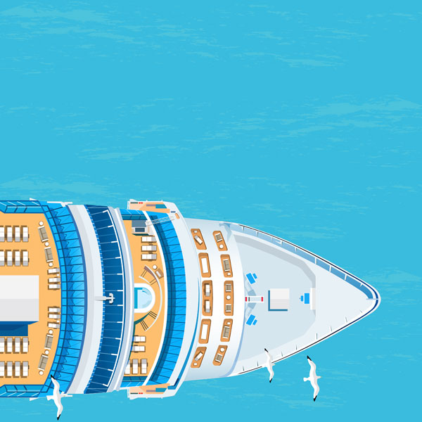 Cruise Collection Cruise Ship Forward 12 x 12 Double-Sided Scrapbook Paper by Scrapbook Customs