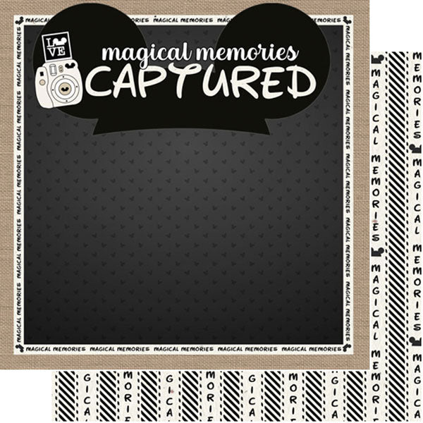 Magical Day of Fun Collection Magical Memories Captured 12 x 12 Double-Sided Scrapbook Paper by Scrapbook Customs