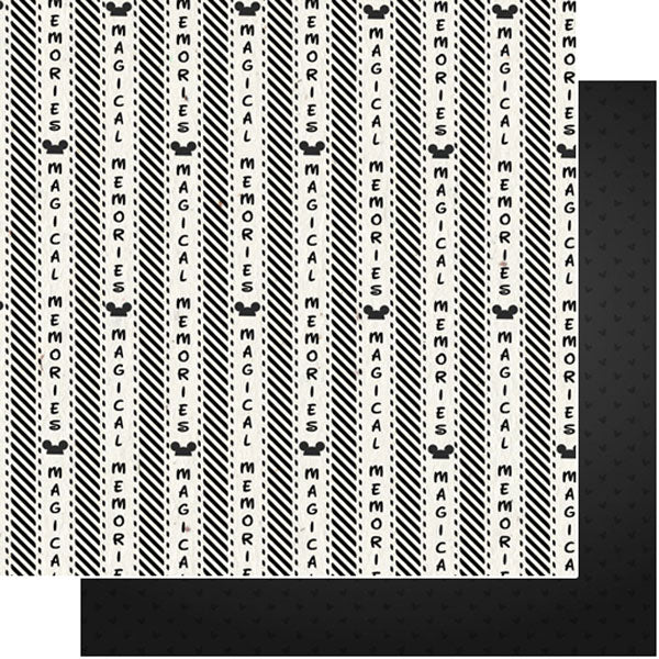 Magical Day of Fun Collection Magical Memories Stripes 12 x 12 Double-Sided Scrapbook Paper by Scrapbook Customs