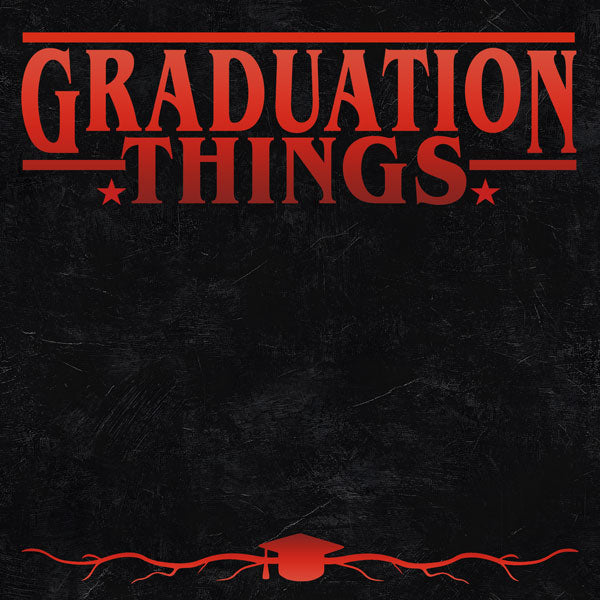 Graduation Collection Graduation Things 12 x 12 Double-Sided Scrapbook Paper by Scrapbook Customs