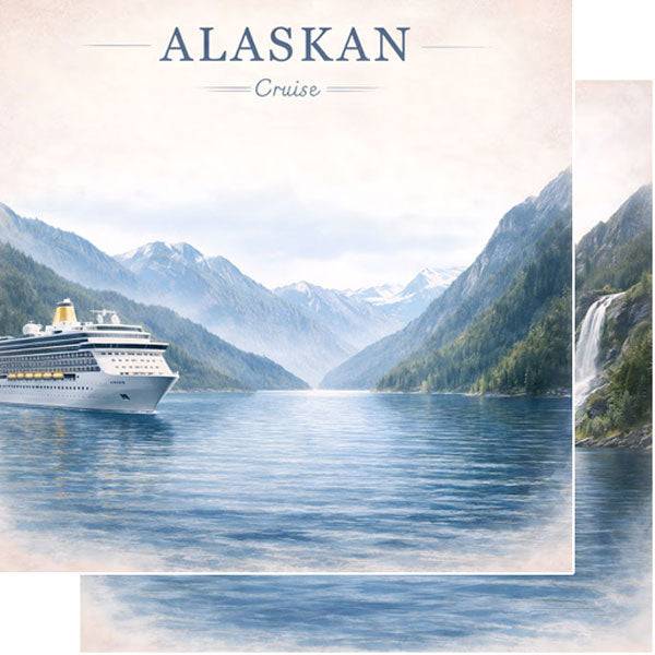 Scenic Alaska Collection Alaskan Cruise 12 x 12 Double-Sided Scrapbook Paper by Scrapbook Customs