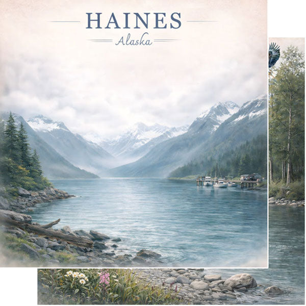 Scenic Alaska Collection Haines, Alaska 12 x 12 Double-Sided Scrapbook Paper by Scrapbook Customs