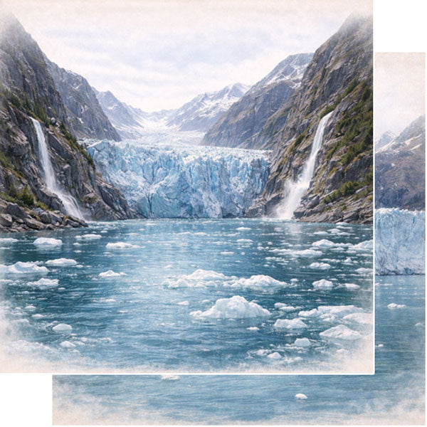 Scenic Alaska Collection Inside Passage 12 x 12 Double-Sided Scrapbook Paper by Scrapbook Customs