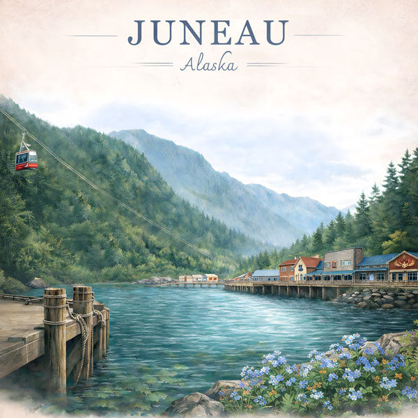 Scenic Alaska Collection Juneau, Alaska 12 x 12 Double-Sided Scrapbook Paper by Scrapbook Customs