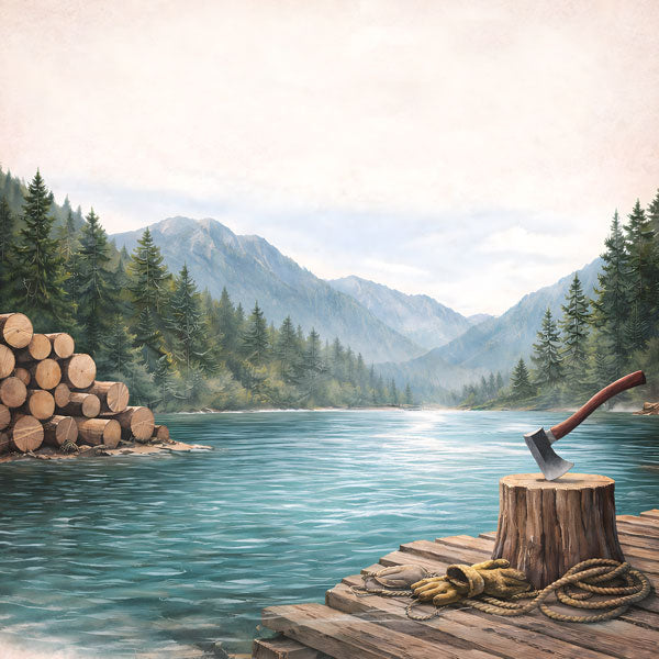 Scenic Alaska Collection Ketchikan, Alaska 12 x 12 Double-Sided Scrapbook Paper by Scrapbook Customs