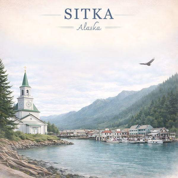Scenic Alaska Collection Sitka, Alaska 12 x 12 Double-Sided Scrapbook Paper by Scrapbook Customs
