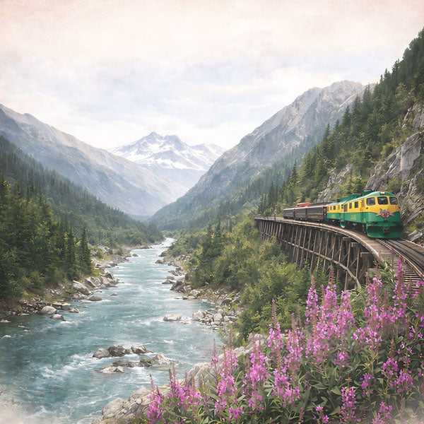 Scenic Alaska Collection Skagway, Alaska 12 x 12 Double-Sided Scrapbook Paper by Scrapbook Customs